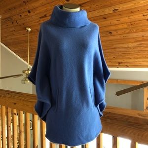 Pure Amici 100% Cashmere Poncho with Sleeves